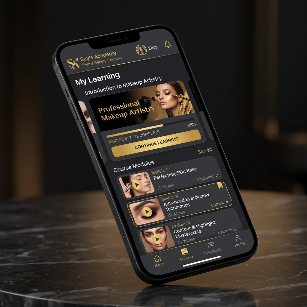 Say's Academy App Interface